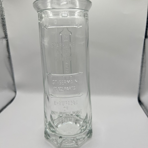 St Germain Liqueur Cocktail Carafe Pitcher with Embossed Recipe on glass - Picture 1 of 12